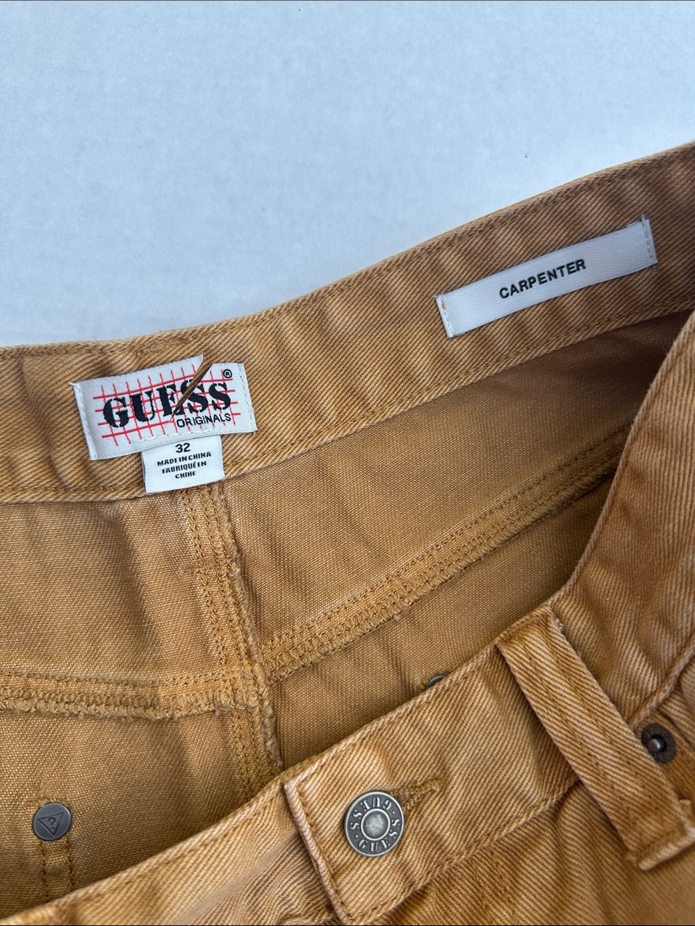New GUESS Men's Tan Cargo Utility Shorts SZ 32 - Picture 6 of 7